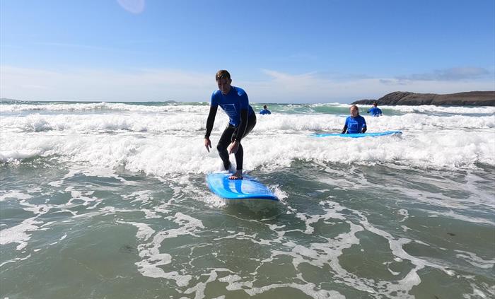 Surfing in St Davids Pembrokeshire